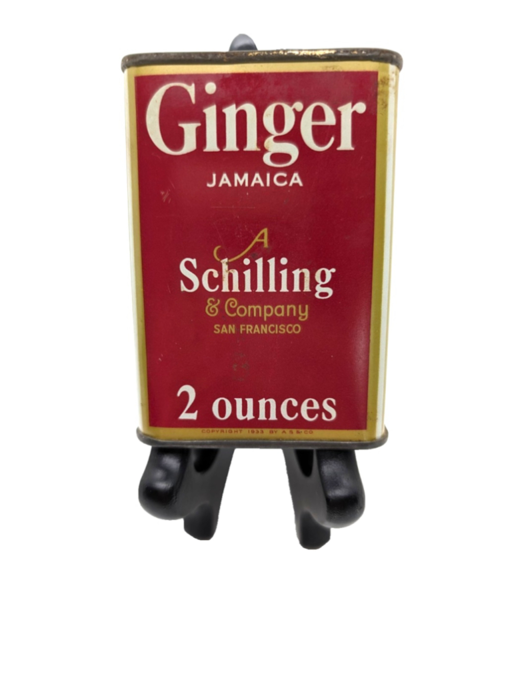 Vintage A. Schilling & Co Ginger Spice Tin - 2 oz